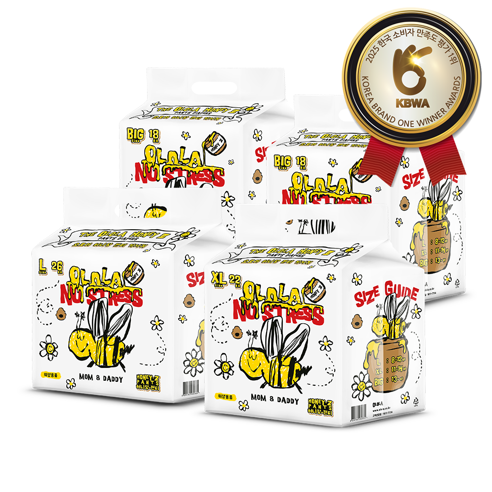 ★타임특가★ [오로라] 허니잠 팬티기저귀x4팩