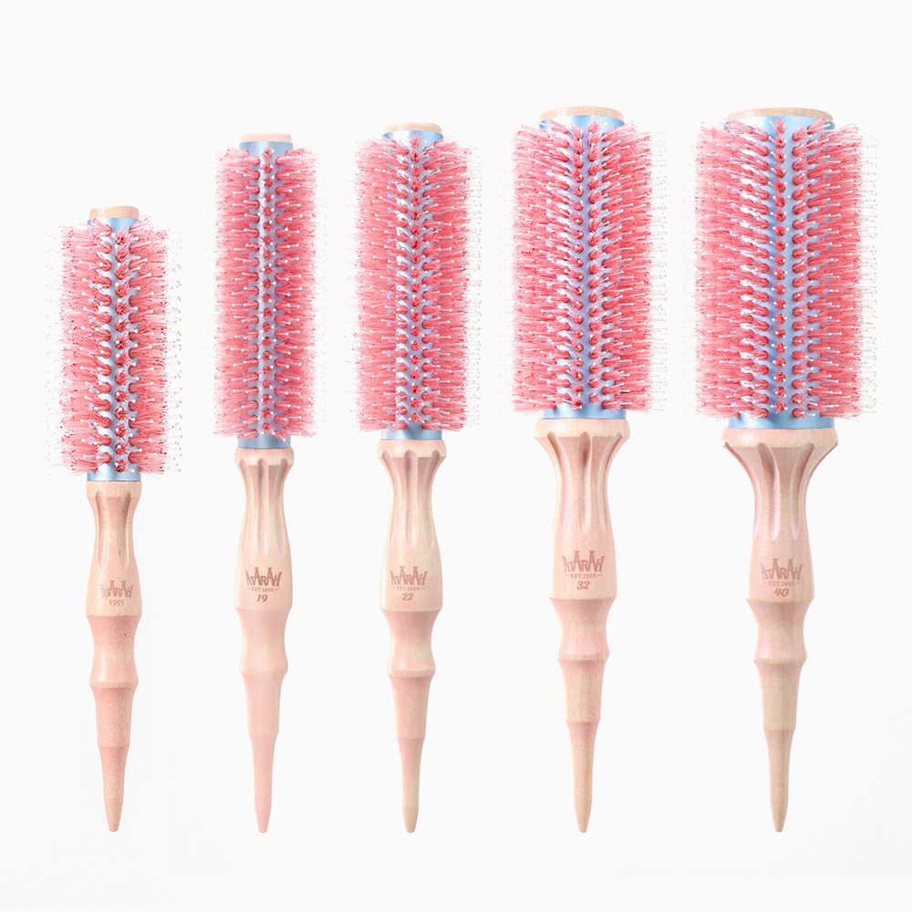 [아타라] 핑크 돈모 헤어 롤 드라이 롤빗