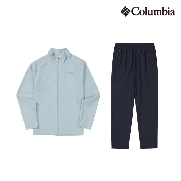 [컬럼비아] 우븐 스판 트레이닝 셋업 / 라이트민트+네이비