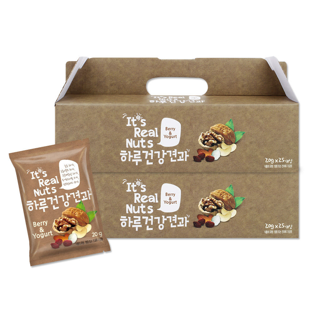 [리얼넛츠] 베리앤요거트 하루견과 20g x 25입
