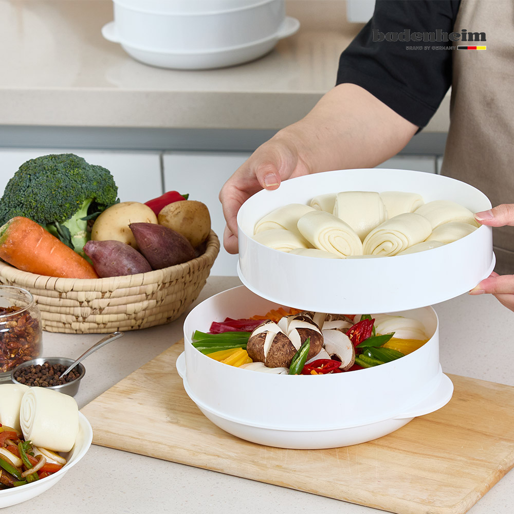 [바덴하임] 전자레인지전용 스팀 2단 찜기