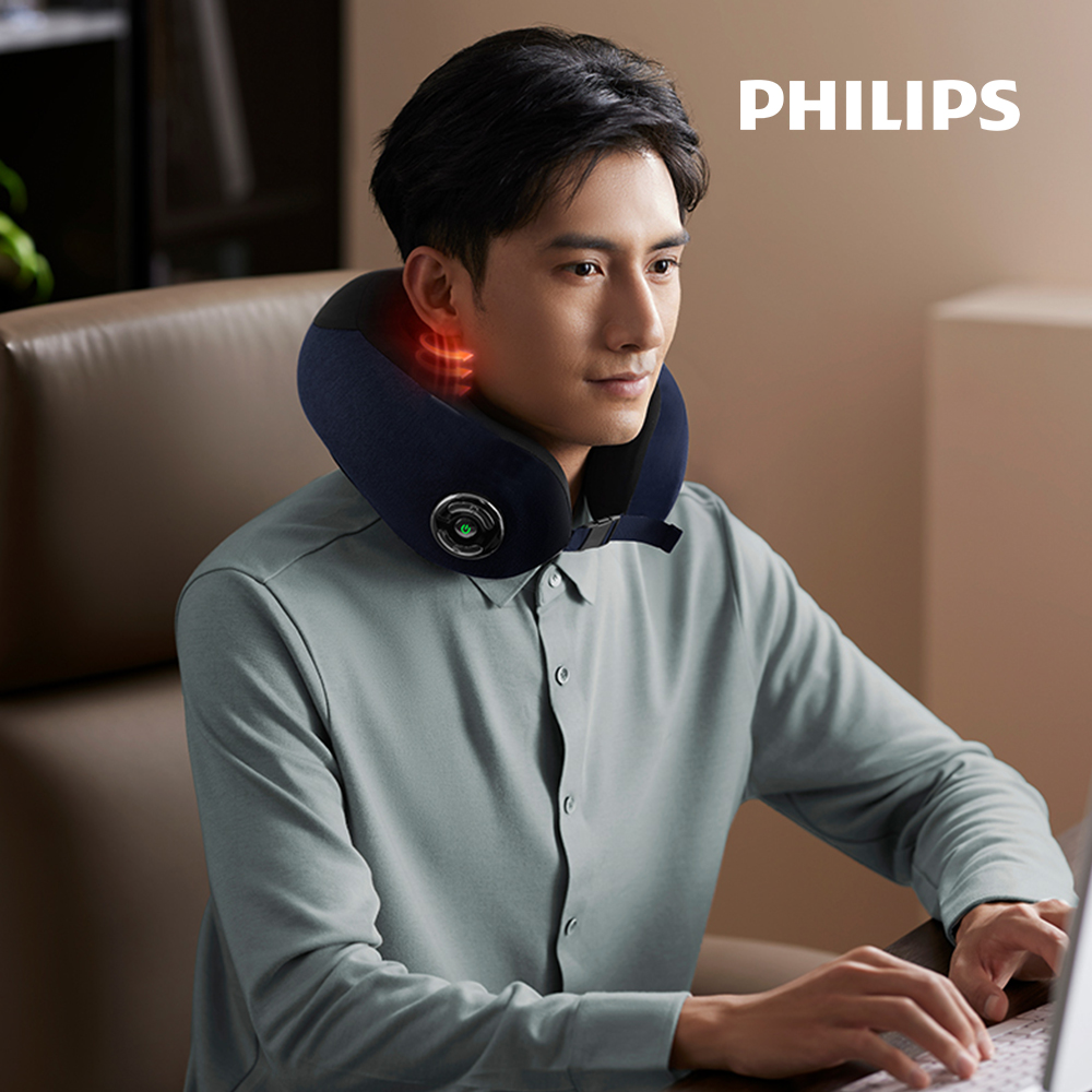 [필립스] 마사지기 넥스핀 목 PPM3502 온열 어깨 마사지기 여행용 목쿠션 목지지 안마기