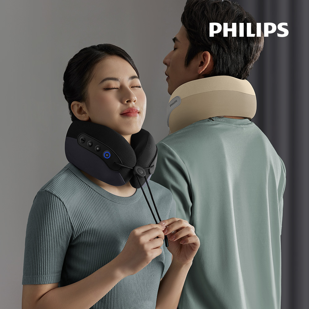 [필립스] 넥클라우드 목마사지기 PPM3306 온열 목지지대 승모근 풀이 안마기