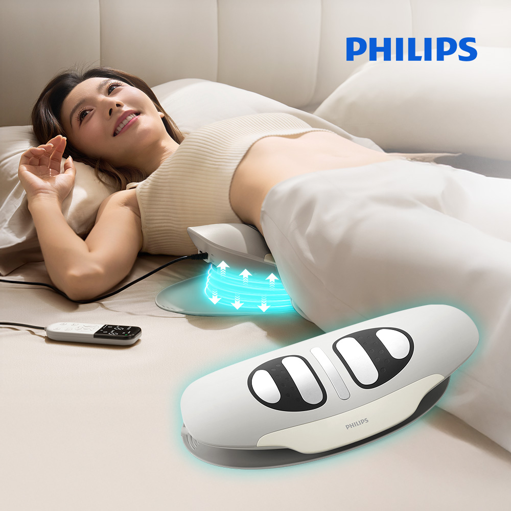 [필립스] 마사지기 코어핏 허리 마사지 PPM4342 허리안마기 온열 EMS 진동 안마기