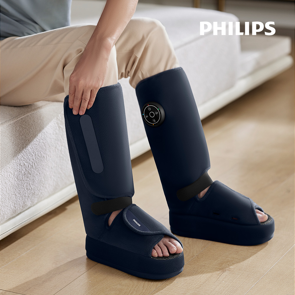 [필립스] 부츠 마사지기 PPM6541 발 다리 종아리 온열 발등 지압 안마기
