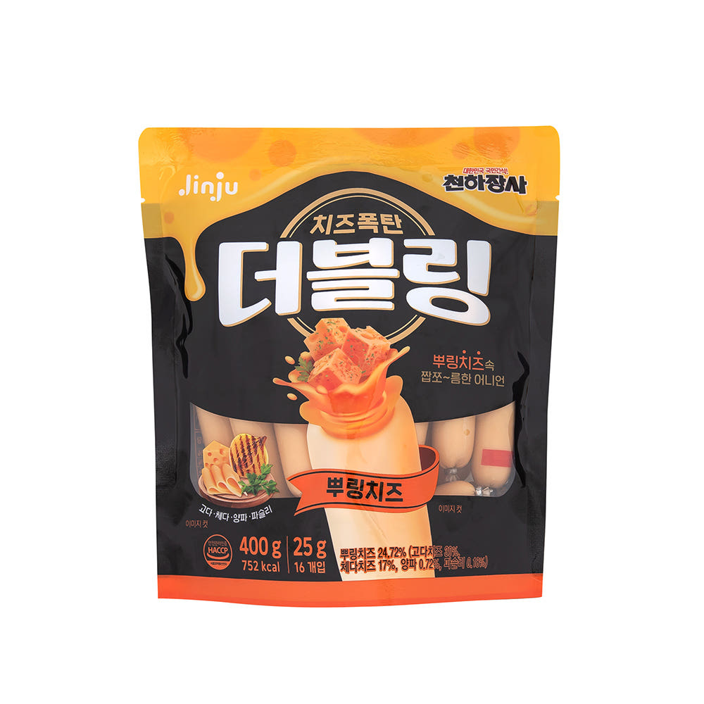 [천하장사] 더블링 뿌링치즈 400g (25g X 16개입)